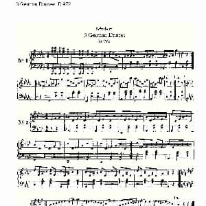 3 German Dances D.972 钢琴谱