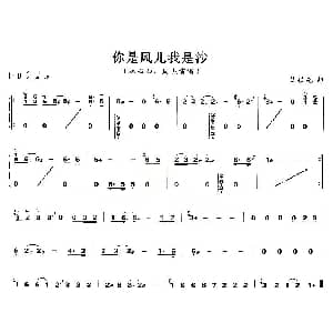 古筝谱 | 你是风儿我是沙 吕祯晃