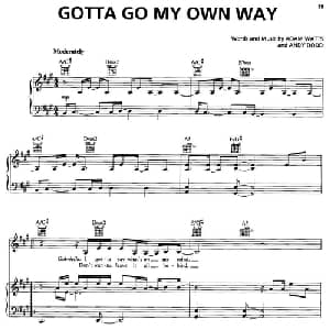 Gotta Go My Own Way 美国 _外国歌谱