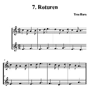 小提琴谱 | Roturen 简易二重奏 Tom Horn 霍恩 汤姆