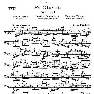 肖邦 练习曲 Fr.Chopin Op.10 No1 2 钢琴谱 Godowsky改编