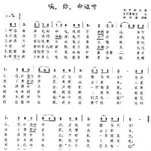 唉,你,命运呀_外国歌谱