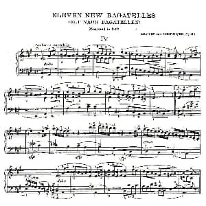 贝多芬钢琴小品Op.119 之四 钢琴谱 贝多芬