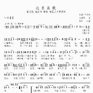 北京放歌_歌谱投稿_词曲:乔羽 乔方 王晓锋