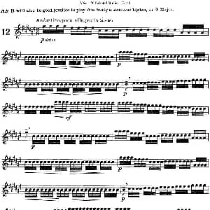 长笛曲谱 | 阿尔泰斯26首精选长笛练习曲 NO.12 Altes 阿尔泰斯