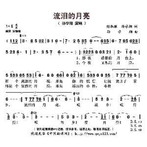 流泪的月亮_歌曲简谱_词曲:陈淑敏 孙学翔 孙学翔