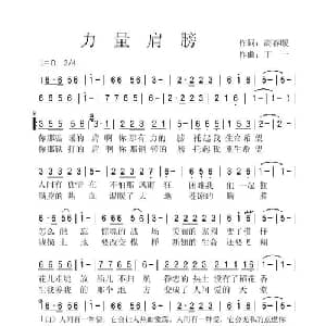力量肩膀_通俗唱法乐谱_词曲:高春暖 丁一