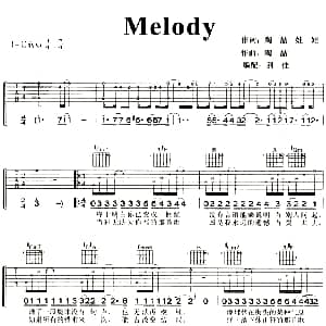 Melody 吉他谱 陶喆 陶喆 娃娃 陶喆