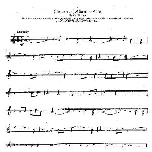 萨克斯谱 | A Summer Place