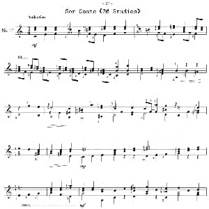 Sor Coste 26 Studies 吉他谱