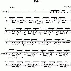 Linkin Park faint 爵士鼓谱