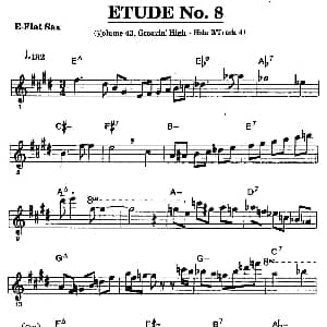 萨克斯谱 | 爵士乐超吹练习曲 八