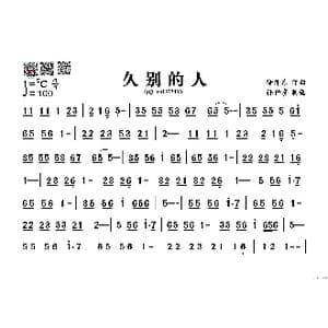 久别的人_歌谱投稿_词曲: 徐沛东