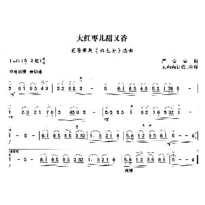 二胡谱 | 大红枣儿甜又香 芭蕾舞剧 白毛女 选曲 严金萱