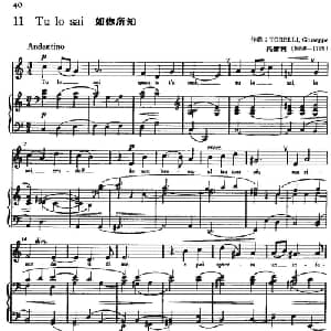 Tu lo sai 意大利 _外国歌谱_词曲: 意 托雷利