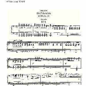 6 Polonaises D.824 钢琴谱