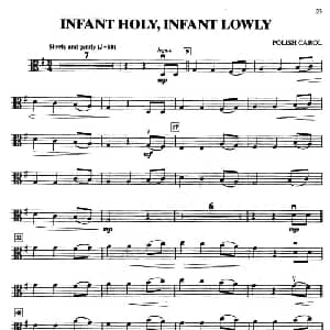 INFANT HOLY, INFANT LOWLY 中提琴分谱