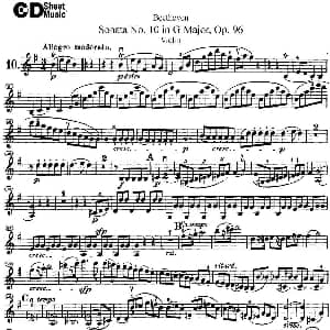 小提琴谱 | Violin Sonata No.10 in G Major Op.96