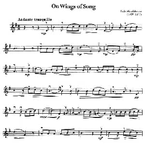 小提琴谱 | On Wings of Song 门德尔松 Mendelssohn