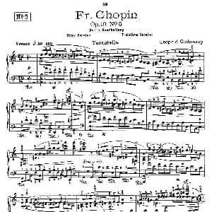 肖邦 练习曲 Fr.Chopin Op.10 No5 3 钢琴谱 Godowsky改编