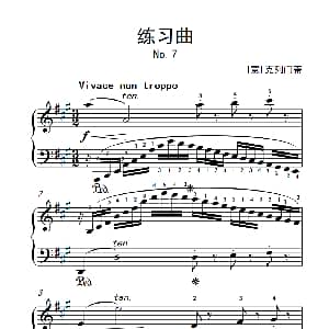 第九级2.练习曲 No.7 钢琴谱