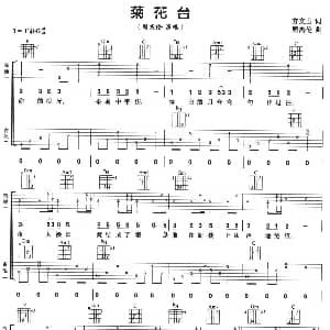 菊花台 吉他谱