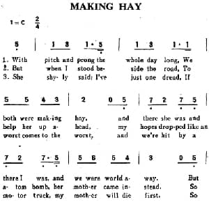 MAKING HAY 加拿大 _外国歌谱