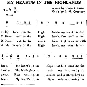 MY HEART’S IN THE HIGHLANDS_外国歌谱