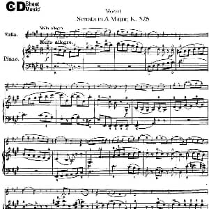 小提琴谱 | Violin Sonata in A Major K.526 小提琴 钢琴伴奏