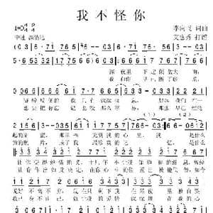 我不怪你 _歌谱投稿