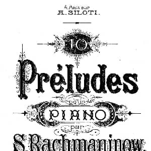 10首 前奏曲 之四 钢琴谱 拉赫玛尼诺夫