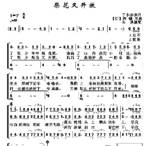 ​梨花又开放_合唱歌谱_词曲:丁小齐填词 日 因幡晃曲 朱洪编合唱
