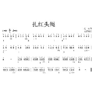 琵琶谱 | 扎红头绳