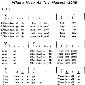 Where Have All The Flower Gone 美国 _外国歌谱