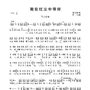 我在红尘中等你_歌曲简谱_词曲:张渼壹 波拉