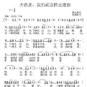 大西北,我们就这样走进你_民歌简谱_词曲:吴文良 张遇良