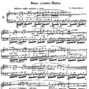 肖邦钢琴练习曲 Op.10之九 钢琴谱 肖邦
