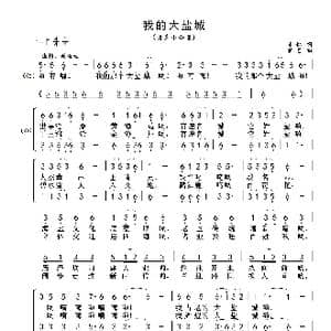 我的大盐城_歌谱投稿_词曲:陈悦 梦艺