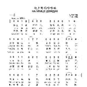 街上阵雨哗哗响 НА УЛИЦЕ ДОЖДИК_歌曲简谱_词曲: 俄罗斯民歌