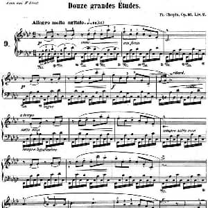 肖邦练习曲9 Op.10 No.9 f小调 F minor 钢琴谱 肖邦