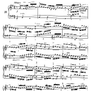 三部创意曲 No.10 钢琴谱 巴赫 巴赫