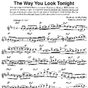 萨克斯谱 | The Way You Look Tonight