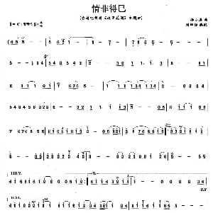 笛子谱 | 情非得已