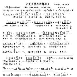 泪蛋蛋掉在酒杯杯里_歌曲简谱_词曲:曹军民 李先锋