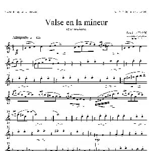 萨克斯谱 | a小调圆舞曲 B.150 四重奏高音萨克斯分谱 肖邦