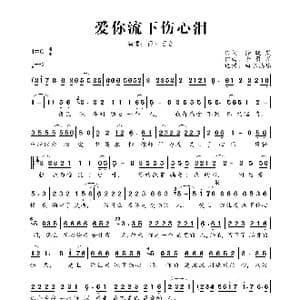 爱你流下伤心泪_歌曲简谱_词曲:徐晓岚 李勇军