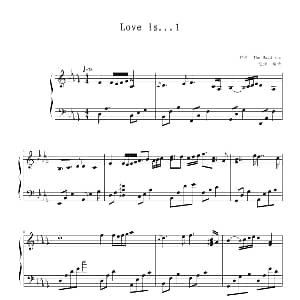 Love is...1 钢琴谱 The Daydream