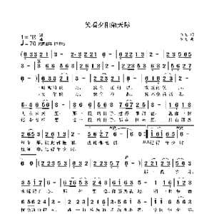 笑看夕阳染天际_歌曲简谱_词曲:袁龙 袁龙