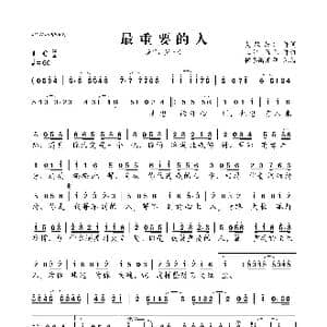 最重要的人_歌曲简谱_词曲:夏敢若何 王浩 陈伟