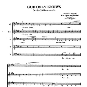 GOD ONLY KNOWS_外国歌谱